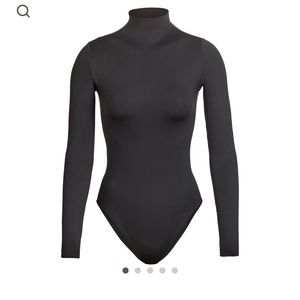 SKIMS black turtleneck bodysuit